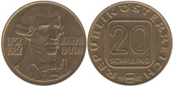 Австрия. 20 шиллингов 1982 год. 250 лет со дня рождения Йозефа Гайдна.