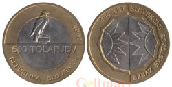 Словения. 500 толаров 2005 год. 100 лет словенскому сокольскому движению.