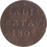  Голландская Ост-Индия. 1/16 гульдена 1808 год. Батавия. (медь) 