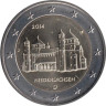  Германия. 2 евро 2014 год. Церковь Св. Михаэля, Нижняя Саксония. (J) 