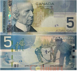 Бона. Канада 5 долларов 2010 год. Зимние виды спорта. (Пресс)