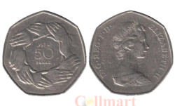 Великобритания. 50 пенсов 1973 год. Единство наций. Вступление в Европейское экономическое сообщество.