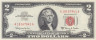  Бона. США 2 доллара 1963 год. Томас Джефферсон. (A) (XF) 