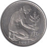  ФРГ. 50 пфеннигов 1992 год. (J) 