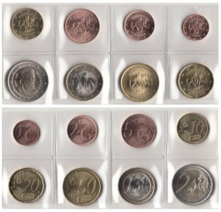 Болгария. Набор монет евро 2026 год. (8 штук)