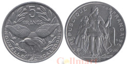 Новая Каледония. 5 франков 2003 год. Птица Кагу.