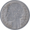  Франция. 1 франк 1945 год. Тип Морлон. Марианна. (без отметки монетного двора) 