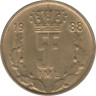  Люксембург. 5 франков 1988 год. Великий герцог Жан. 