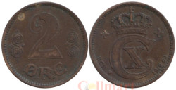 Дания. 2 эре 1919 год. Король Кристиан X. (бронза)