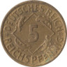  Веймарская республика. 5 рейхспфеннигов 1936 год. (F) 