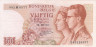  Бона. Бельгия 50 франков 1966 год. Королева Фабиола и король Бодуэн I. (VF) 
