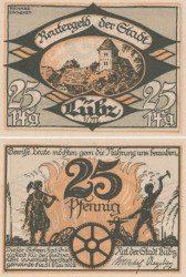Бона. Германия. Любц 25 пфеннигов 1922 год. Нотгельд. (XF)