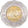  Хорватия. 25 кун 2004 год. Хорватия - кандидат членства в Европейском Союзе. 