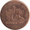  Тринидад и Тобаго. 1 цент 2007 год. Колибри. 