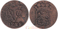 Голландская Ост-Индская компания (VOC). 1 дуит 1789 год. Герб Утрехта.