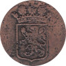  Голландская Ост-Индская компания (VOC). 1 дуит 1789 год. Герб Утрехта. 