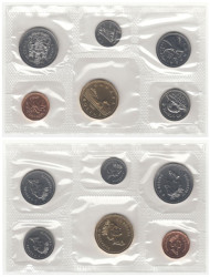 Канада. Набор монет 1995 год. Официальный годовой набор. (6 штук, в конверте) 