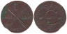  Швеция. 1/4 скиллинга 1819 год. Король Карл XIV Юхан. 