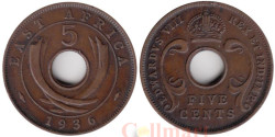 Британская Восточная Африка. 5 центов 1936 год. Эдуард VIII. (N)