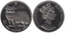  Остров Мэн. 1 крона 1989 год. Кошки - Персидская кошка. 