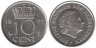  Нидерланды. 10 центов 1977 год. Королева Юлиана. 