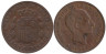  Испания. 5 сентимо 1877 год. Король Альфонсо XII. 