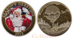Монетовидный жетон. Счастливого Рождества - Санта-Клаус. (Merry Christmas)