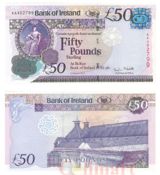 Бона. Северная Ирландия 50 фунтов 2013 год. Гиберния. (Пресс)