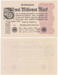 Бона. Веймарская республика 2.000.000 марок 1923 год. (AU)
