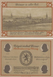 Бона. Германия. Веймар 25 пфеннигов 1921 год (вариант 1). Нотгельд. (XF)