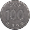 Южная Корея. 100 вон 2008 год. 