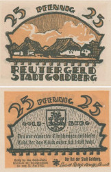 Бона. Германия. Гольдберг 25 пфеннигов 1922 год. Нотгельд. (XF)