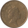  Гонконг. 10 центов 1989 год. Королева Елизавета II. 