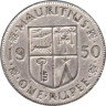  Маврикий. 1 рупия 1950 год. Георг VI. 