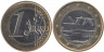 Финляндия. 1 евро 2015 год. Два лебедя. 