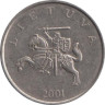  Литва. 1 лит 2001 год. 