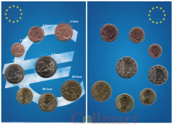 Люксембург. Набор монет евро 2023 год. (8 штук, в планшете)