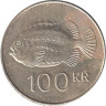  Исландия. 100 крон 1995 год. Пинагор (Рыба-воробей). 