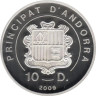  Андорра. 10 динеров 2009 год. 200 лет Фредерику Шопену – Кернтнертор-театр. 