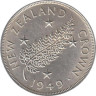  Новая Зеландия. 1 крона 1949 год. Лист папоротника. 