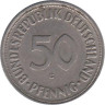  ФРГ. 50 пфеннигов 1968 год. (G) 
