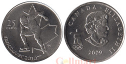 Канада. 25 центов 2009 год. XXI зимние Олимпийские Игры, Ванкувер 2010 - Конькобежный спорт.