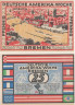  Бона. Германия. Бремен 25 пфеннигов 1923 год. Неделя Немецкой Америки в Бремене - Бремен (серия A). Нотгельд. (XF) 