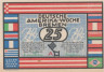  Бона. Германия. Бремен 25 пфеннигов 1923 год. Неделя Немецкой Америки в Бремене - Бремен (серия A). Нотгельд. (XF) 