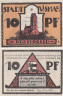  Бона. Германия. Висмар 10 пфеннигов 1921 год. Нотгельд. (XF) 