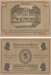 Бона. Германия. Веймар 25 пфеннигов 1921 год (вариант 2). Нотгельд. (XF)