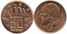  Бельгия. 50 сантимов 1998 год. Король Бодуэн I. BELGIE 