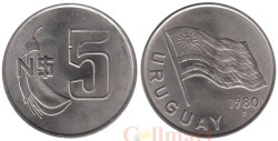 Уругвай. 5 новых песо 1980 год.