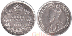 Канада. 5 центов 1913 год. Король Георг V.