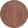  Германия. 5 евроцентов 2005 год. Дубовые листья. (G) 